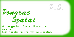 pongrac szalai business card